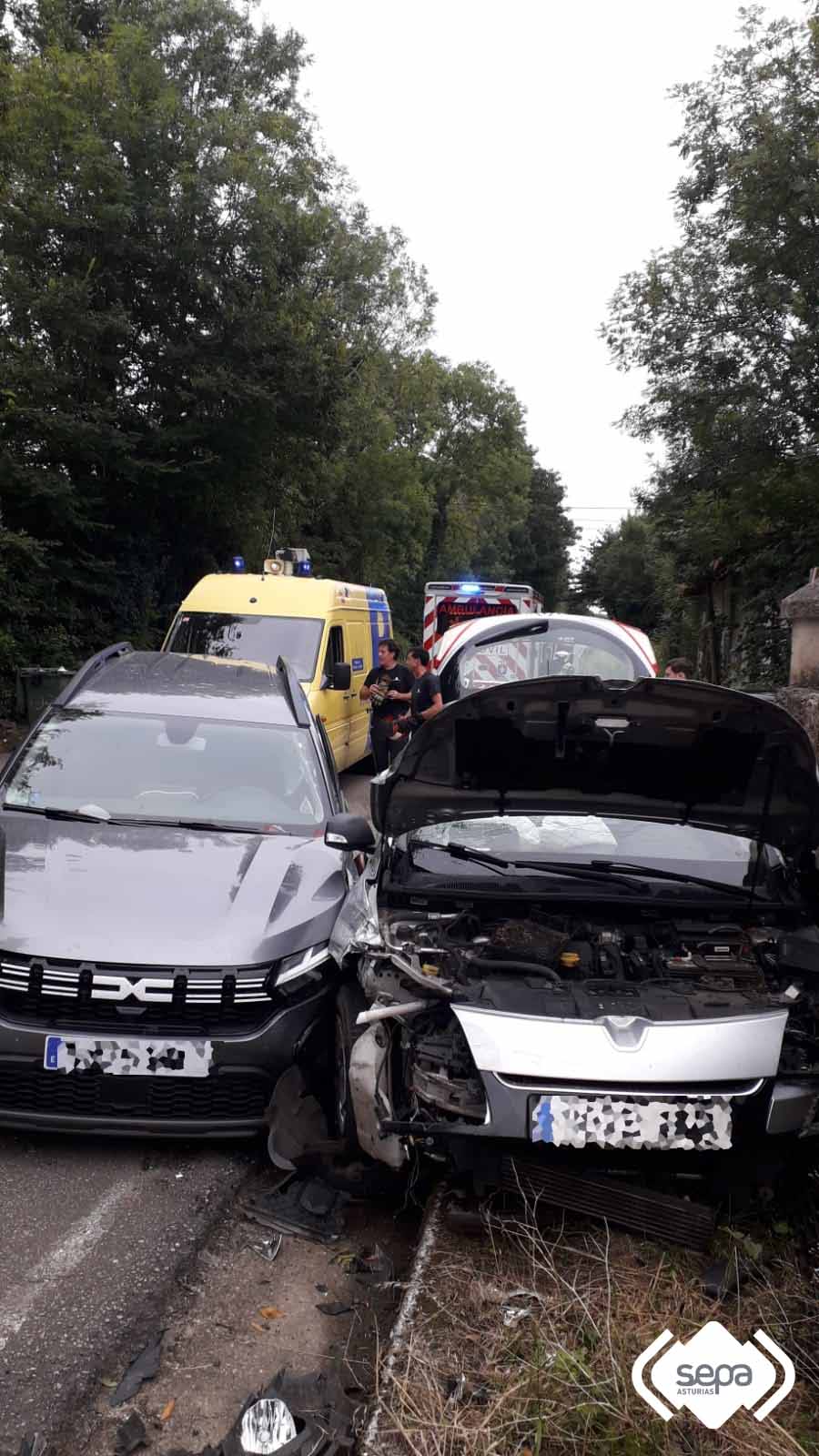 Lugar del accidente en Villaviciosa.